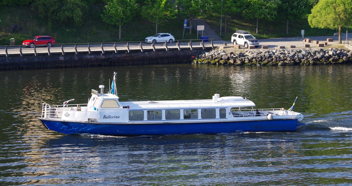 Die 23m lange Fähre Ballerina in Stockholm am 21.05.18