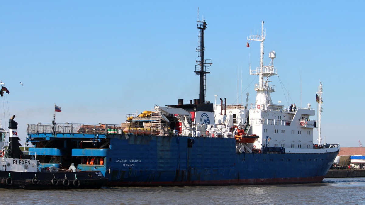 Die Akademik Nemchinov am 20.03.2014 im Fischereihafen von Bremerhaven.