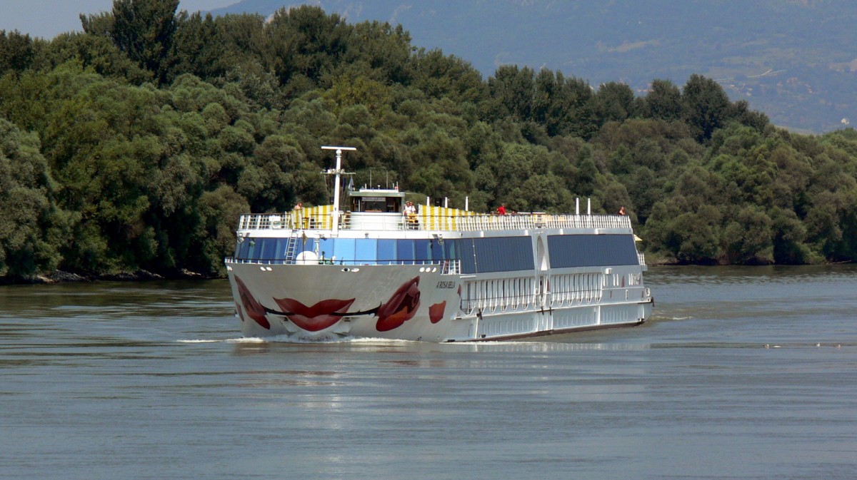 Die A`Rosa Bella am 25.08.2009 auf der Donau.