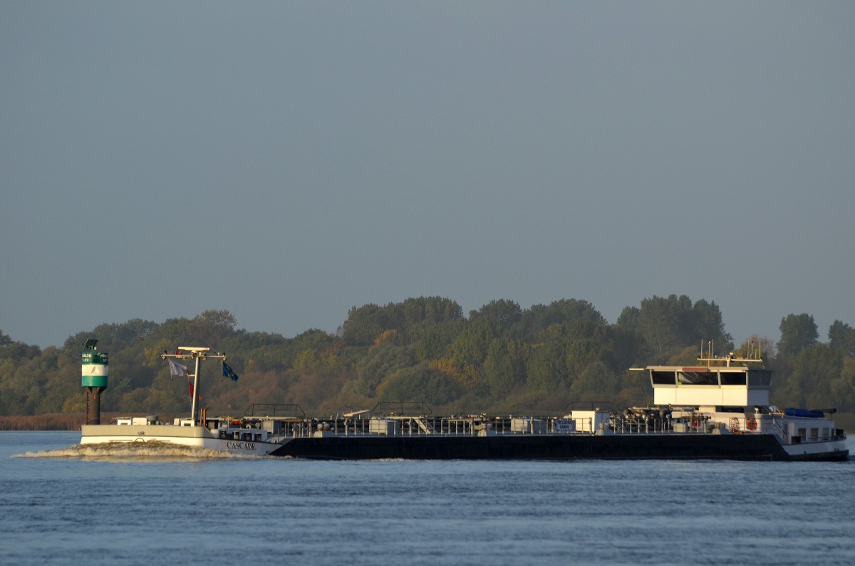 Die Cascade Flagge:Deutschland Länge:100.0m Breite:12.0m nach Hamburg einlaufend vor Blankenese am 23.10.15