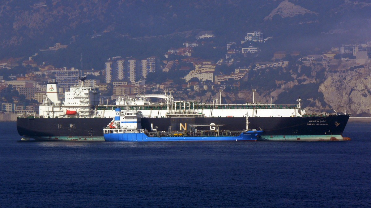 Die Cheikh Bouamama am 21.09.2012 vor Gibraltar.