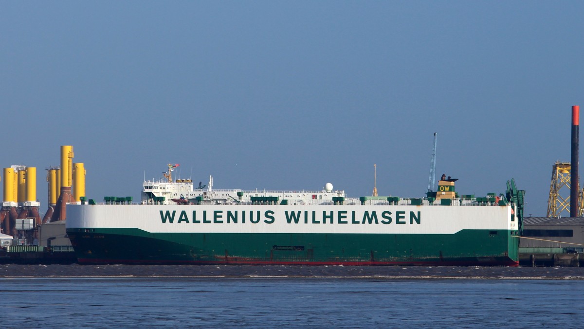 Die Don Juan am 04.02.2013 auf der Weser vor Bremerhaven.