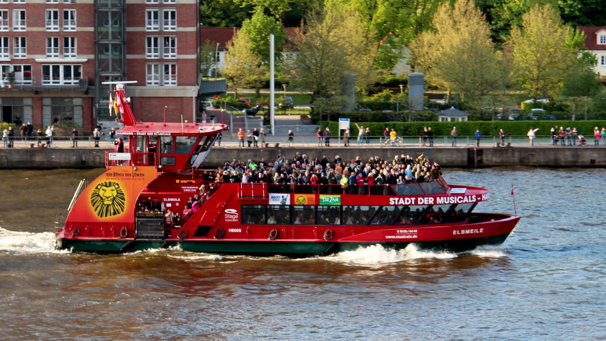 Die Elbmeile am 12.05.2013 auf der Elbe vor Hamburg.