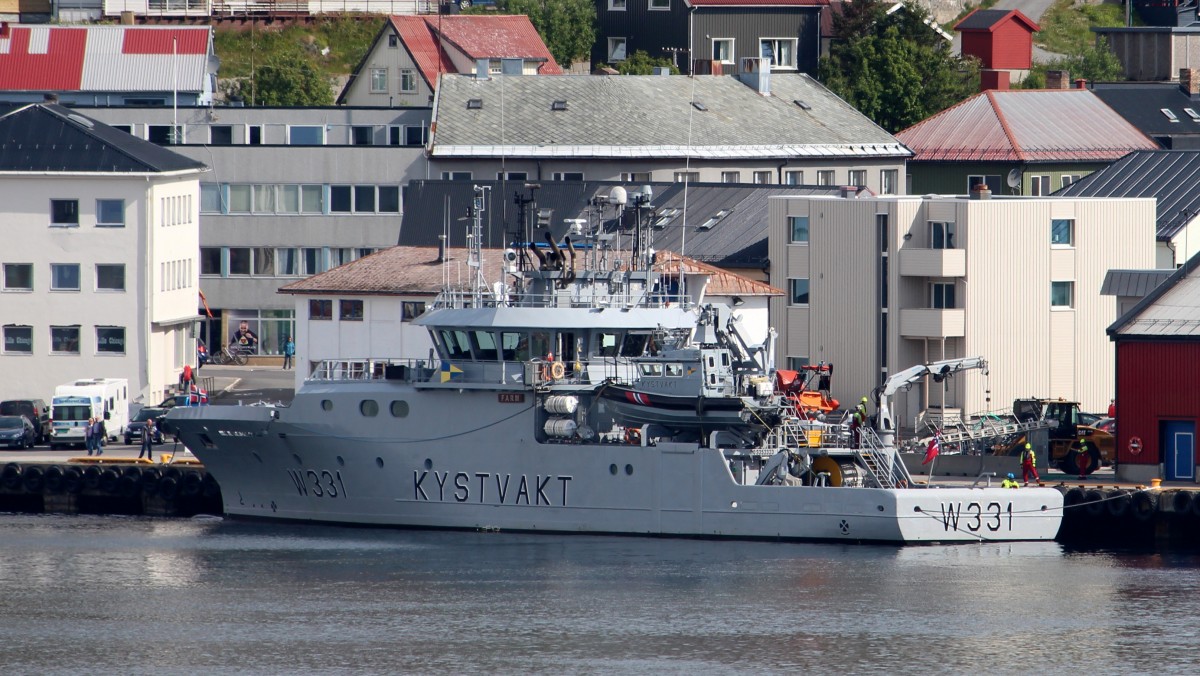 Die Farm am 21.07.2014 im Hafen von Honningsvag.