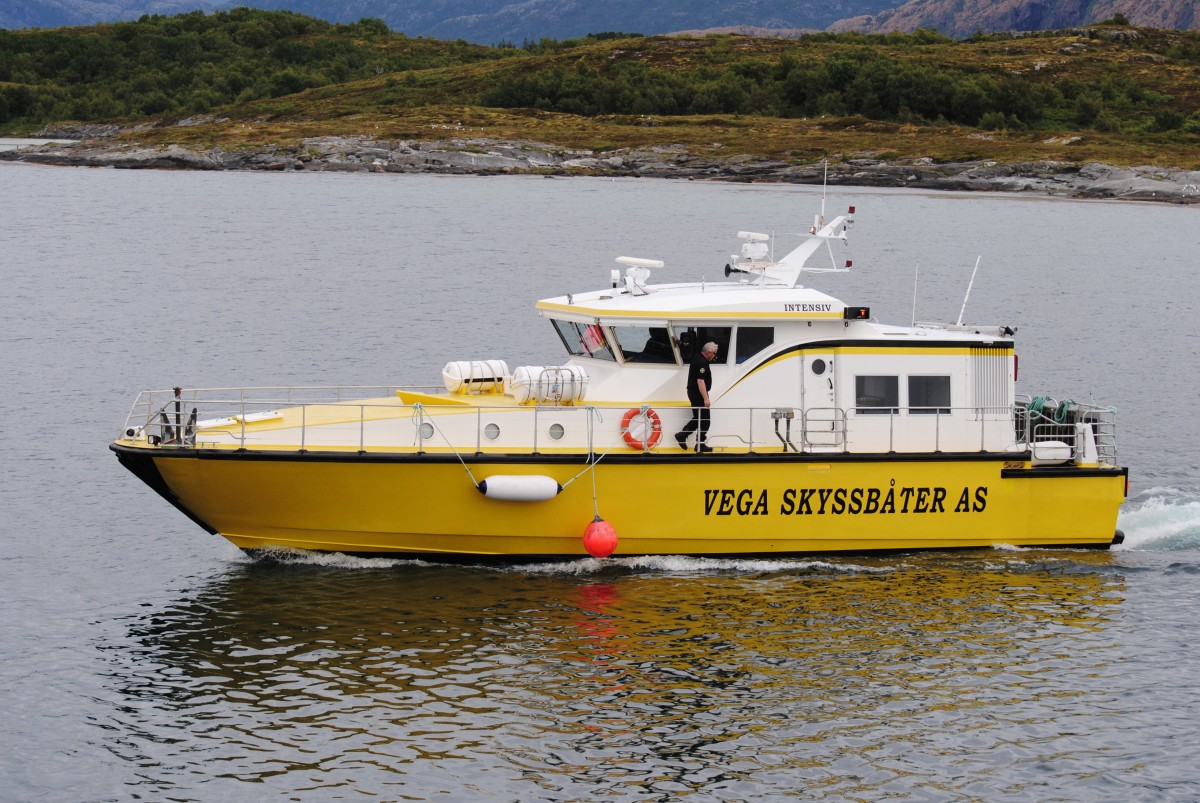 Die INTENSIV (ein Krankentransportboot) von VEGA SKYSSBATER AS, am 26.07.2013 in Stokkvagen