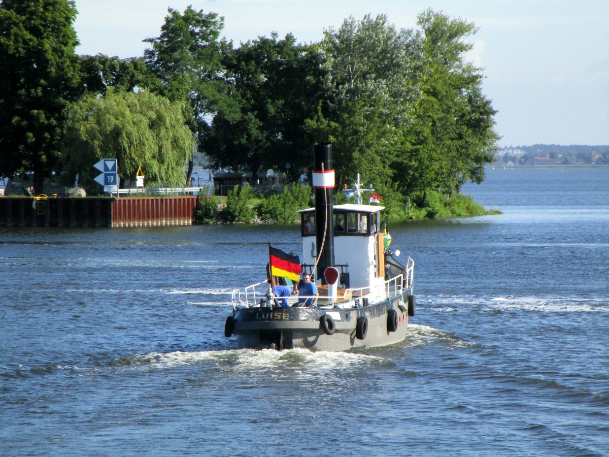 Die inzwischen 106 Jahre  alte  Luise begleitete den Kaiser Wilhelm ein Stück auf seiner Fahrt im Revier Brandenburg/Havel. 28.07.2017