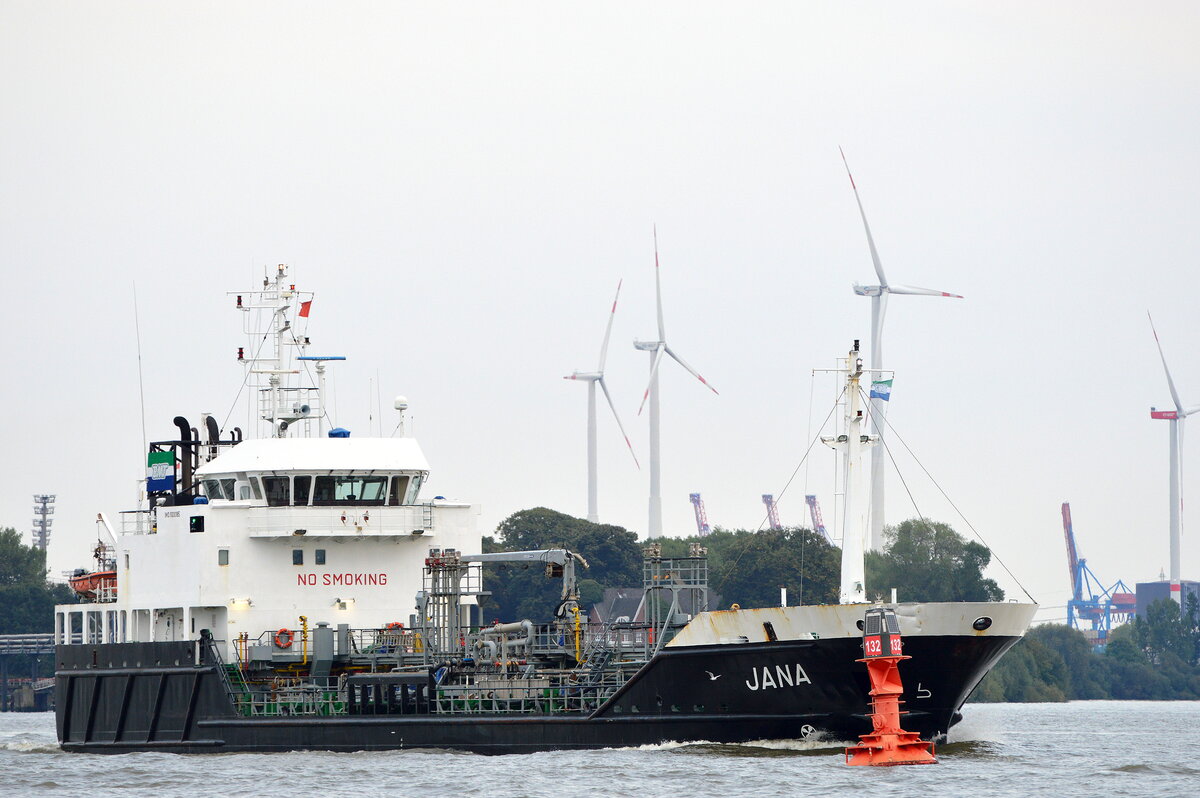 Die JANA IMO-Nummer:9330185 Flagge:Deutschland Länge:69.0m Breite:12.0m Baujahr:2005 Bauwerft:Mützelfeldtwerft,Cuxhaven Deutschland