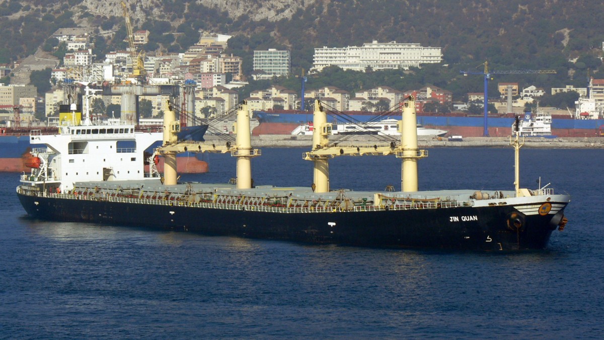 Die Jin Quan am 22.09.2012 vor Gibraltar.