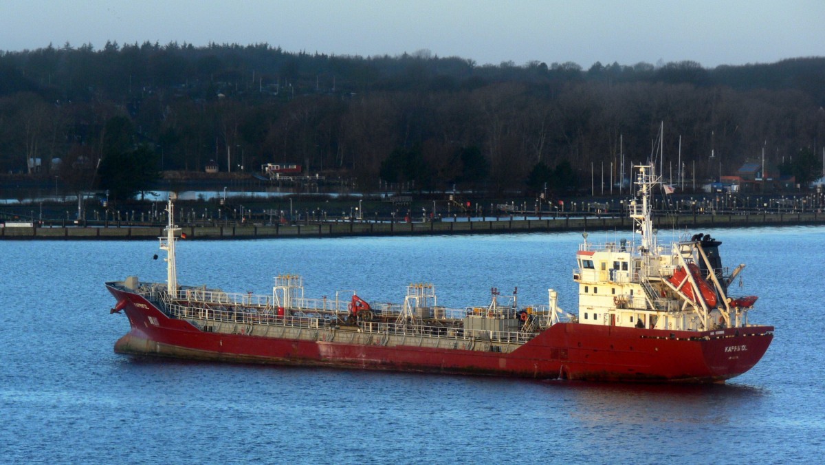 Die Kaprifol am 02.01.2013 in der Kieler Bucht.