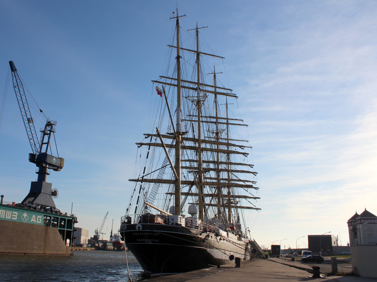 Die Kruzenshtern am 30.12.2013 im Hafen von Bremerhaven