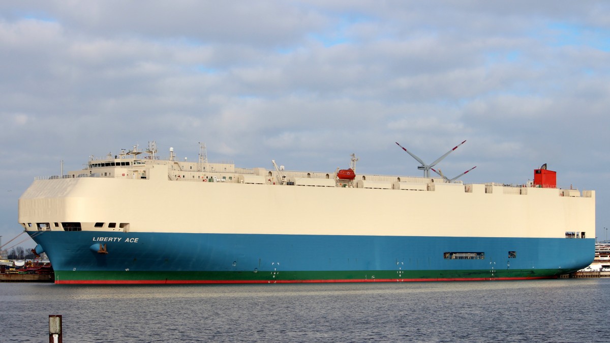 Die Liberty ACE am 23.01.213 im Hafen von Bremerhaven.