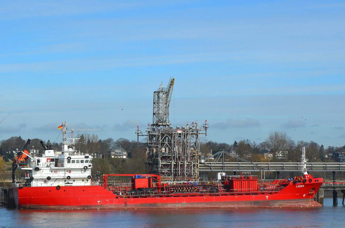 Die Lioba IMO-Nummer:9427500 Flagge:Malta Länge:85.0m Breite:15.0m Baujahr:2009 Bauwerft:Yizheng Yangzi Shipbuilding,Jiangsu China am 11.03.17 im Hamburger Hafen aufgenommen.