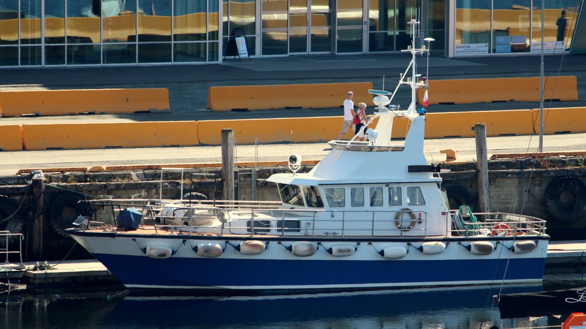 Die Lise am 24.07.2014 im Hafen von Trondheim.