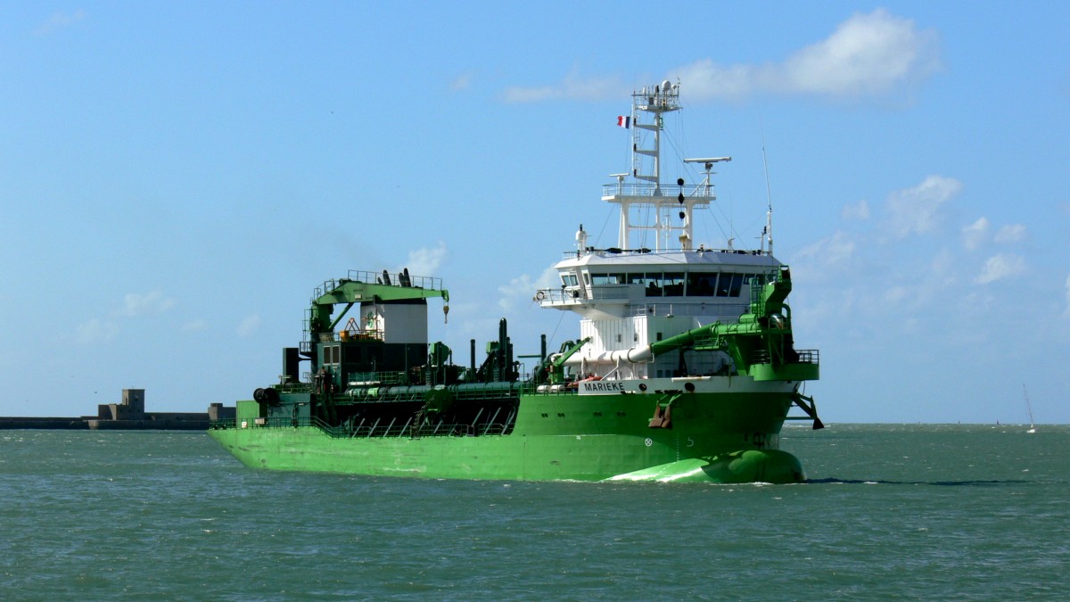 Die Marieke am 18.09.2012 bei der Einfahrt in den Hafen von Le Havre