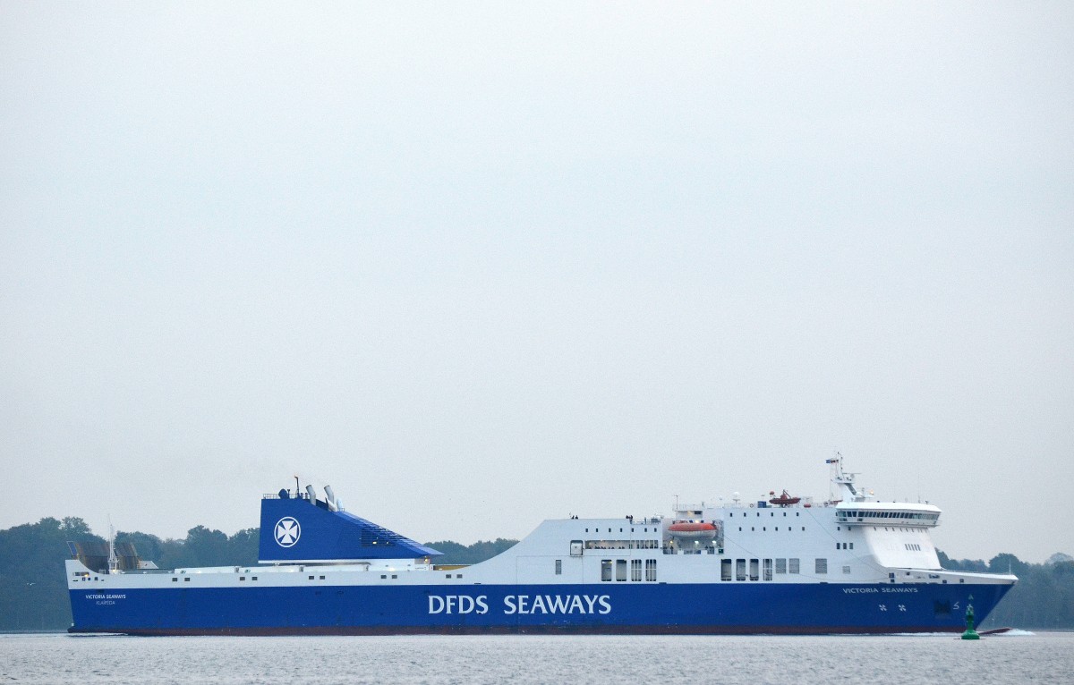 Die nach Kiel einlaufende Victoria Seaways ex Lisco Maxima IMO-Nummer:9350721 Flagge:Litauen Länge:199.0m Breite:26.0m Baujahr:2009 Bauwerft:Nuovi Cantieri Apuania,Marina Di Carrara Italien aufgenommen am 11.10.14