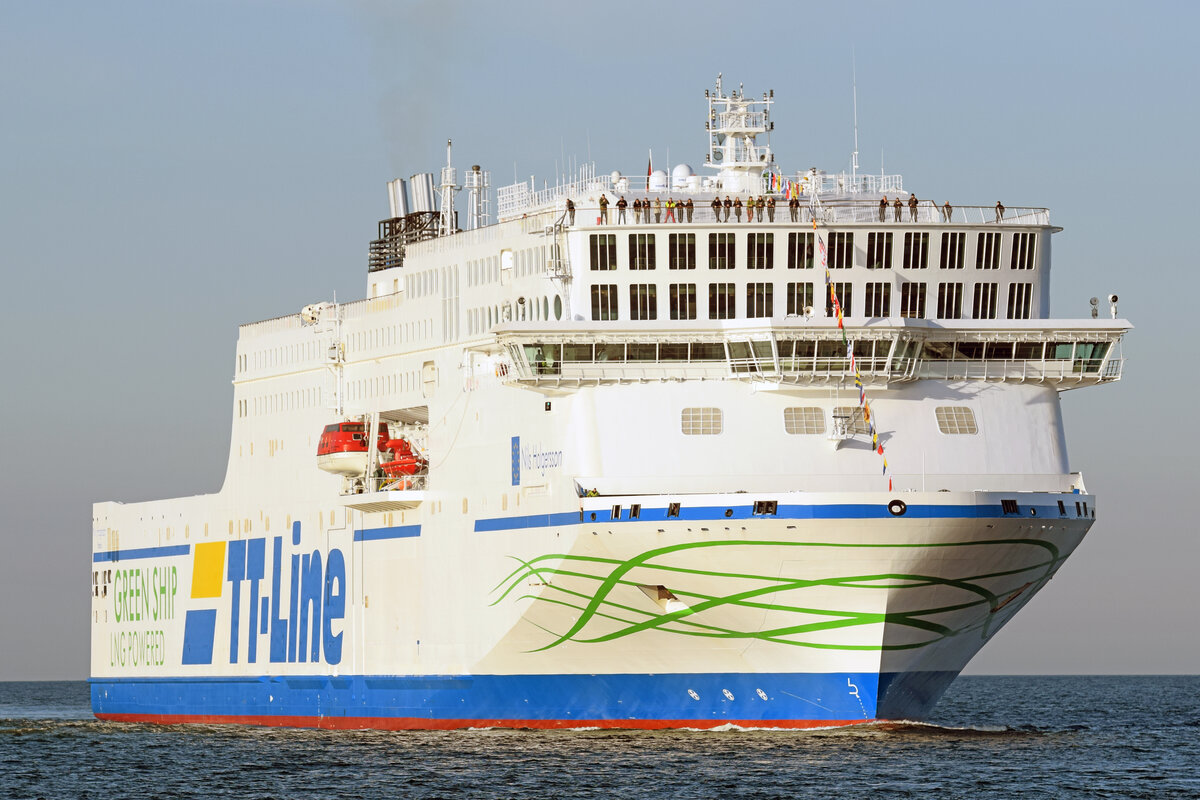 Die neue NILS HOLGERSSON (IMO 9865685) läuft am 20.04.2022 erstmals Lübeck-Travemünde an. 