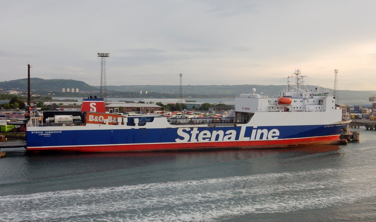 Die RoRo Fähre Stena Hibernia am 01.06.17 in Belfast