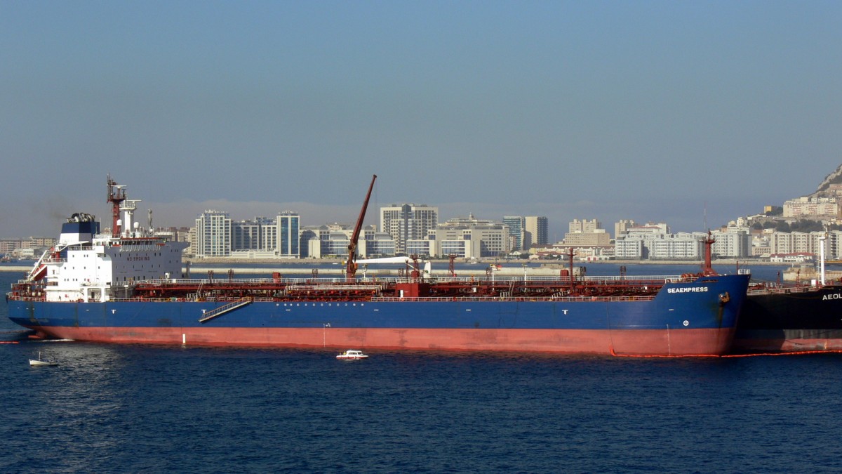 Die Seaempress am 22.09.2012 vor Gibraltar.