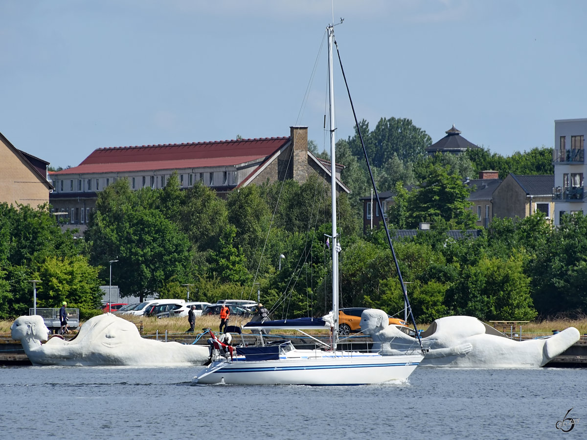 Die Segelyacht  Bianca  Anfang Juni 2018 in Aalborg.