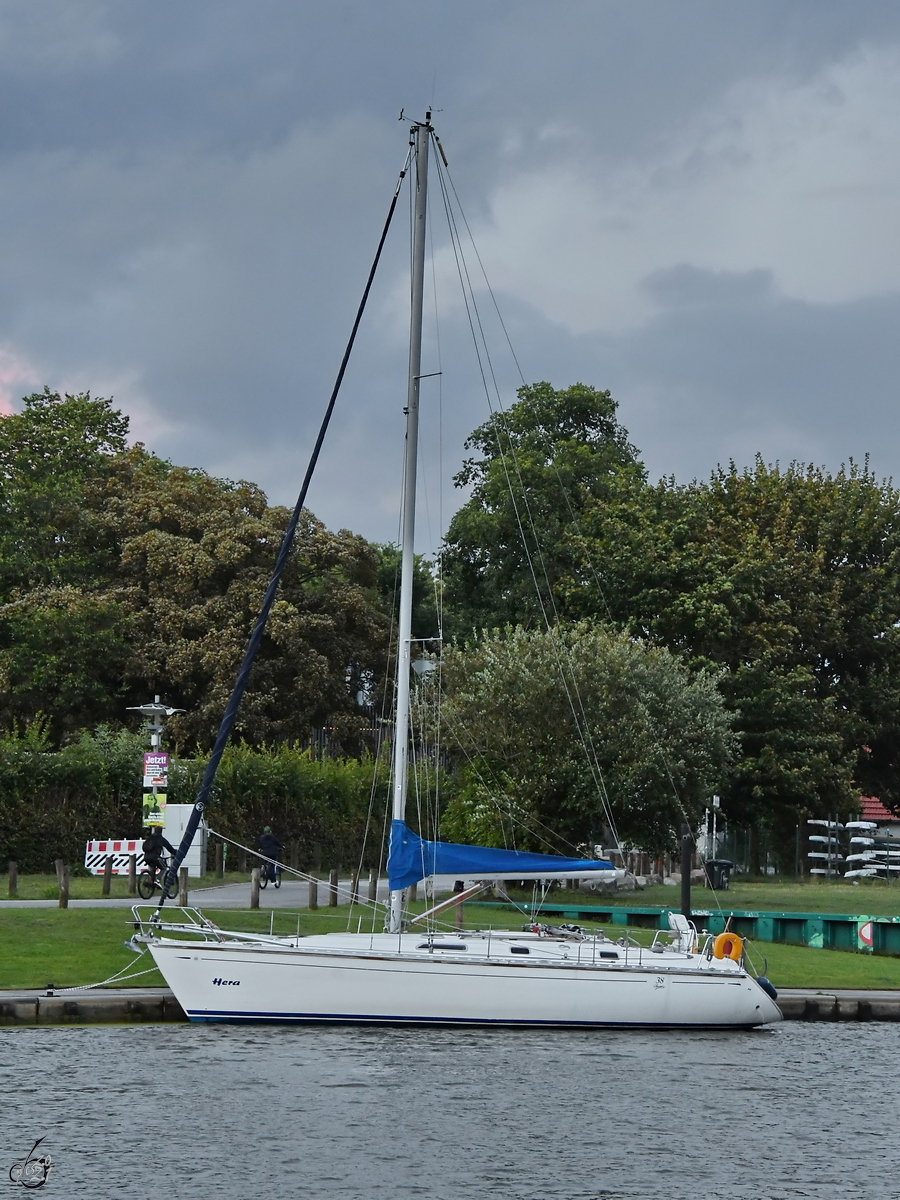 Die Segelyacht HERA war im August 2021 in Greifwald zu sehen.