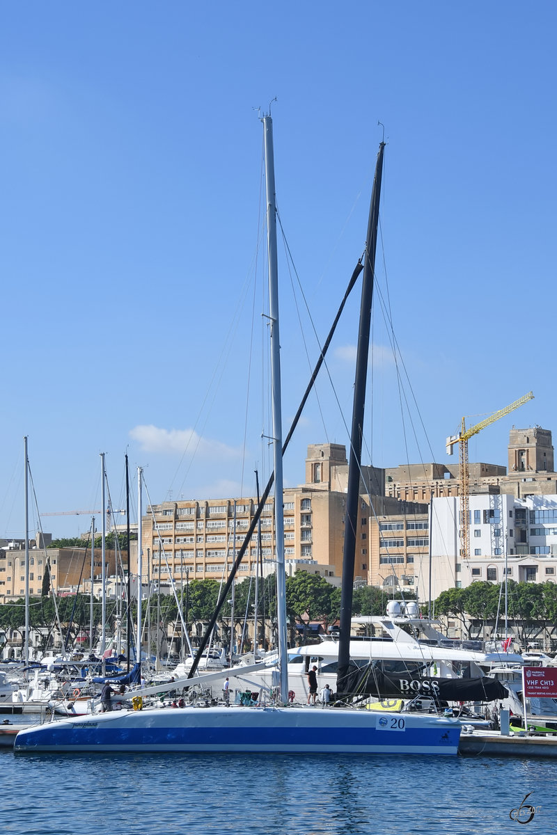 Die Segelyacht  Junoplano  im Oktober 2017 auf Malta.