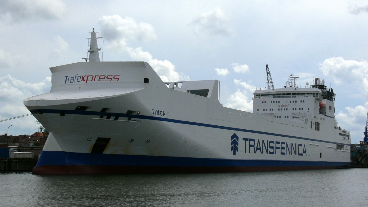 Die Timca am 05.08.2014 im Hafen von Bremerhaven.