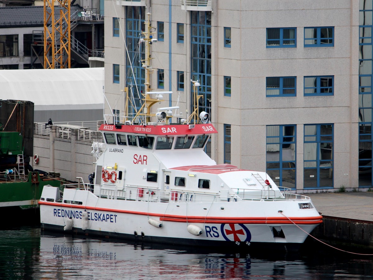 Die Ulabrand am 26.07.2014 im Hafen von Bergen.