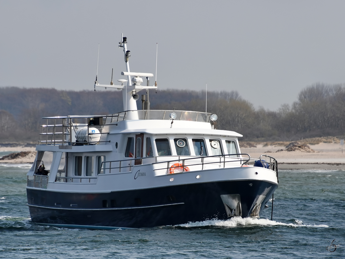 Die Yacht  Cetara  Anfang April 2019 in Travemünde.