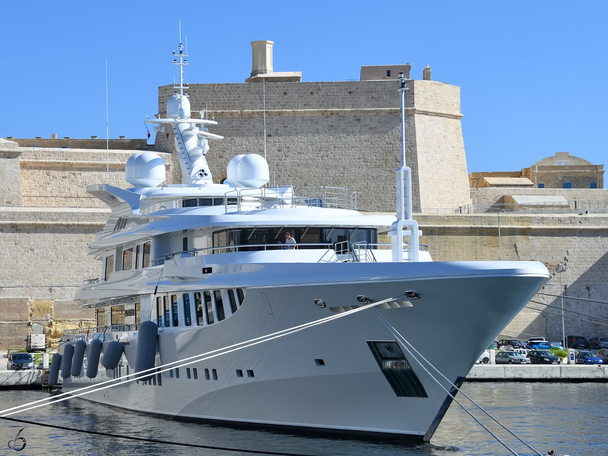 Die Yacht  Plan B  im Oktober 2017 auf Malta.