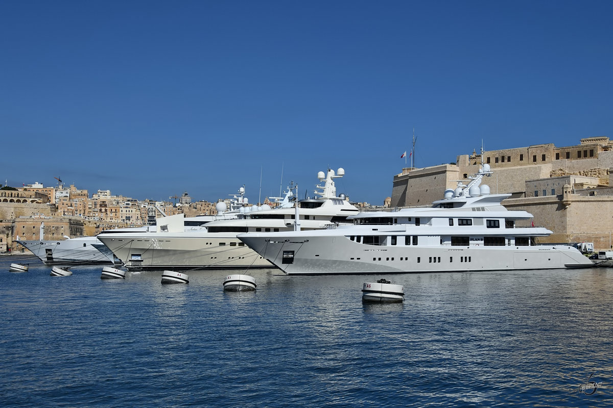 Die Yacht  Plan B  war im Oktober 2017 in Malta zu finden.