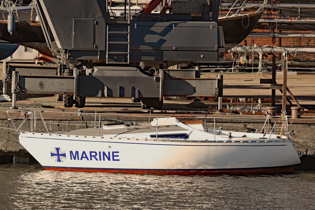 Dienstsegelboot der Bundesmarine am 05.02.2020 in Lübeck