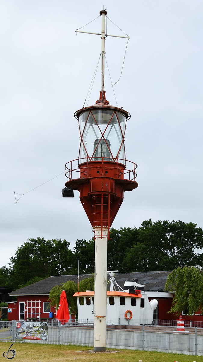 Dieses Leuchtfeuer war Mitte Juni 2018 im Marinemuseum Aalborg zu sehen.