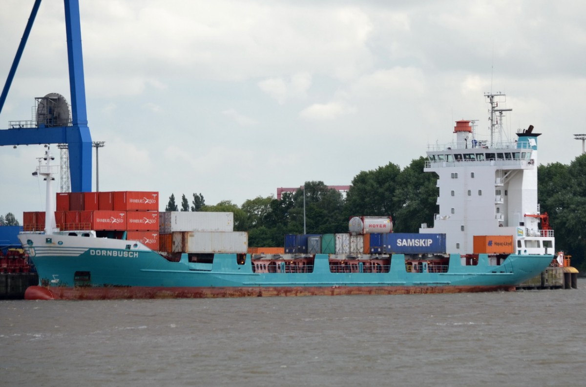 DORNBUSCH , Feederschiff , IMO 9126211 , Baujahr 1996 , 101 x 18 m , 508 TEU , Hamburger Hafen  19.06.2015