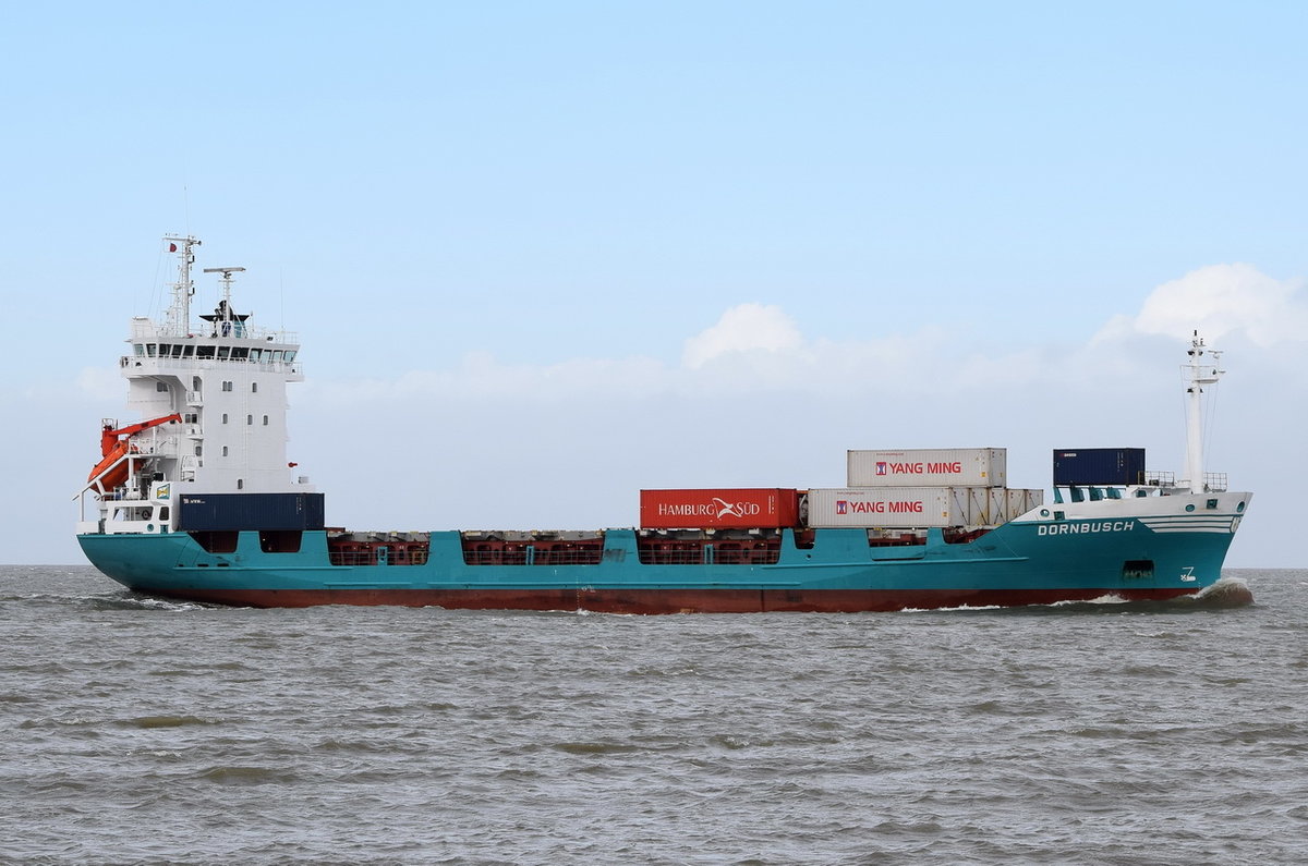 DORNBUSCH , Feederschiff, IMO DORNBUSCH , Baujahr1996 , 508 TEU ,101 x 18 m , 18.03.2017 Cuxhaven