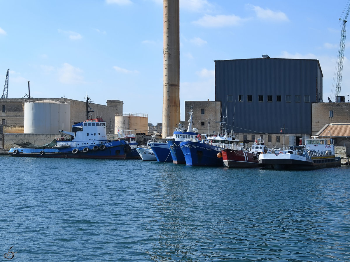 Eine  Schiffparade  im Hafen von Valletta. (Oktober 2017)