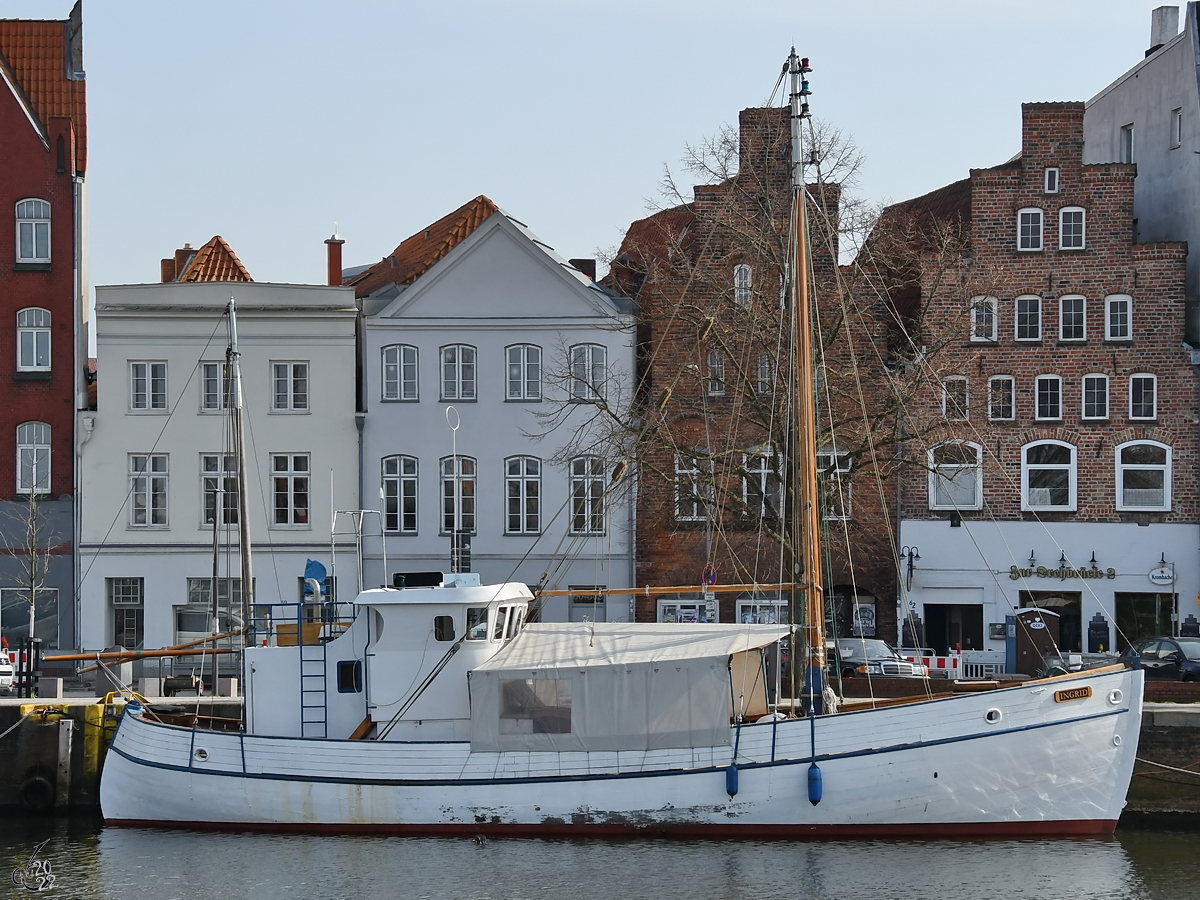 Ende März 2022 war der Kutter INGRID in Lübeck zu sehen.