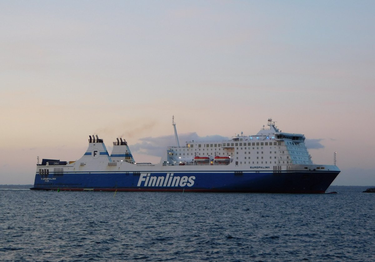 EUROPALINK; Finnlines; Ankunft in Malmö am Abend des 24.09.20