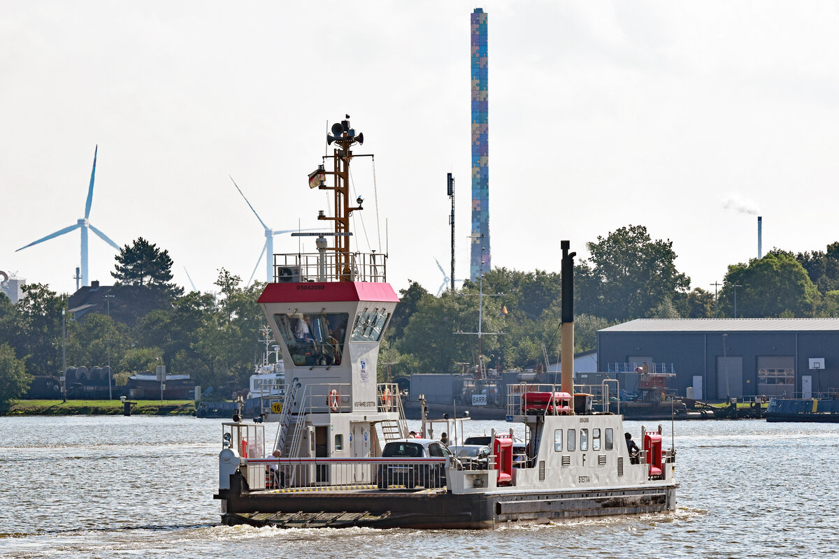 Fähre STETTIN (ENI 05042080) am 24.7.2021 im NOK (Nord-Ostsee-Kanal) bei Brunsbüttel