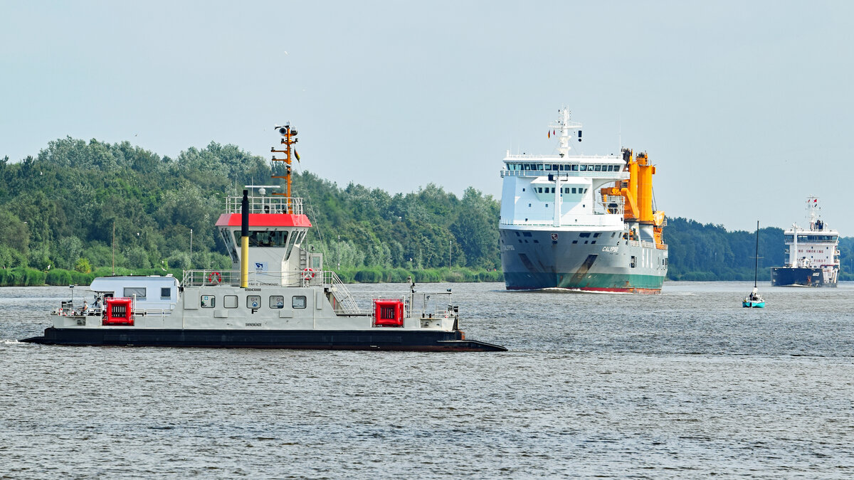 Fähre SWINEMÜNDE (ENI 05042070) am 24.7.2021 im NOK (Nord-Ostsee-Kanal)