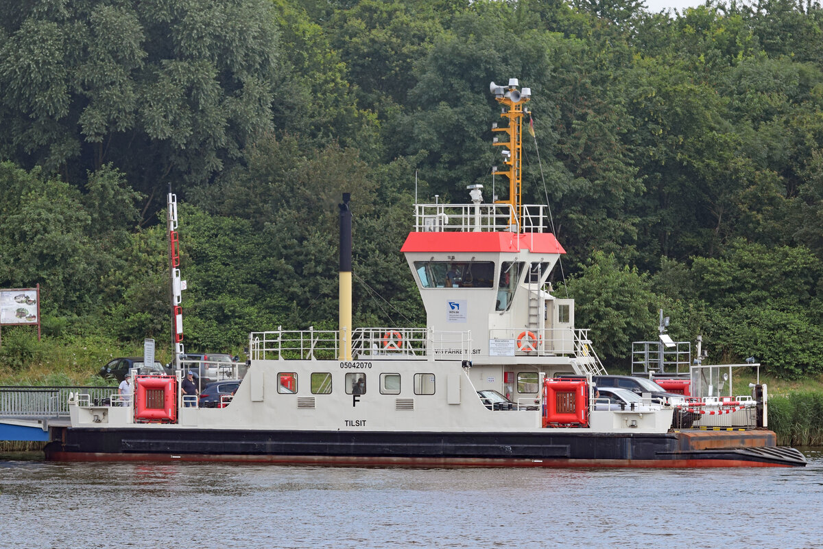 Fähre TILSIT (ENI 05042070) am 24.7.2021 im NOK (Nord-Ostsee-Kanal)