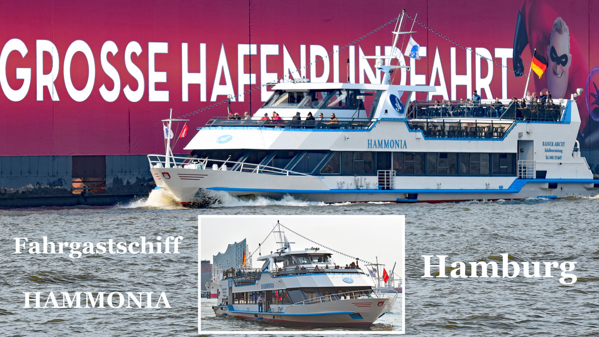 Fahrgastschiff HAMMONIA am 3.9.2018 im Hafen von Hamburg