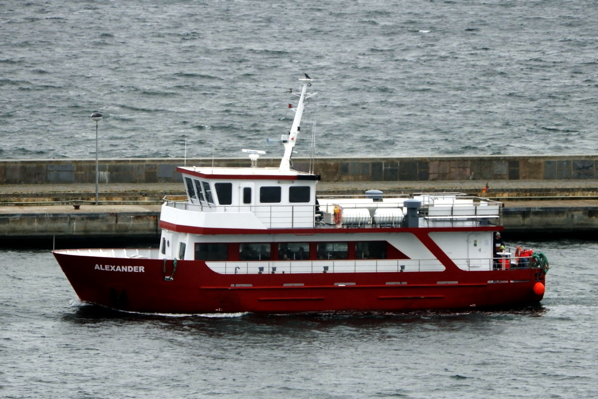 Fahrgastschiff MS ALEXANDER am 08.10.20 im Stadthafen Sassnitz