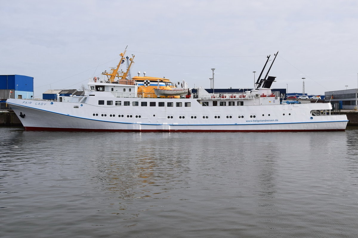 FAIR LADY , Fahrgastschiff , IMO 7016474 , Baujahr 1970 , 68.5 × 10m , 16.03.2017 Cuxhaven