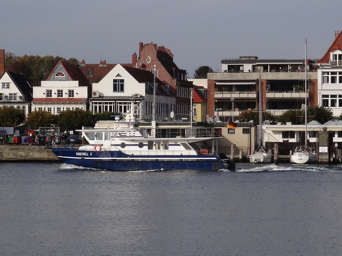 FAREWELL II , Fahrgastschiff , MMSI 211226880 , 20 x 6 m , 20.10.2020 , Travemünde