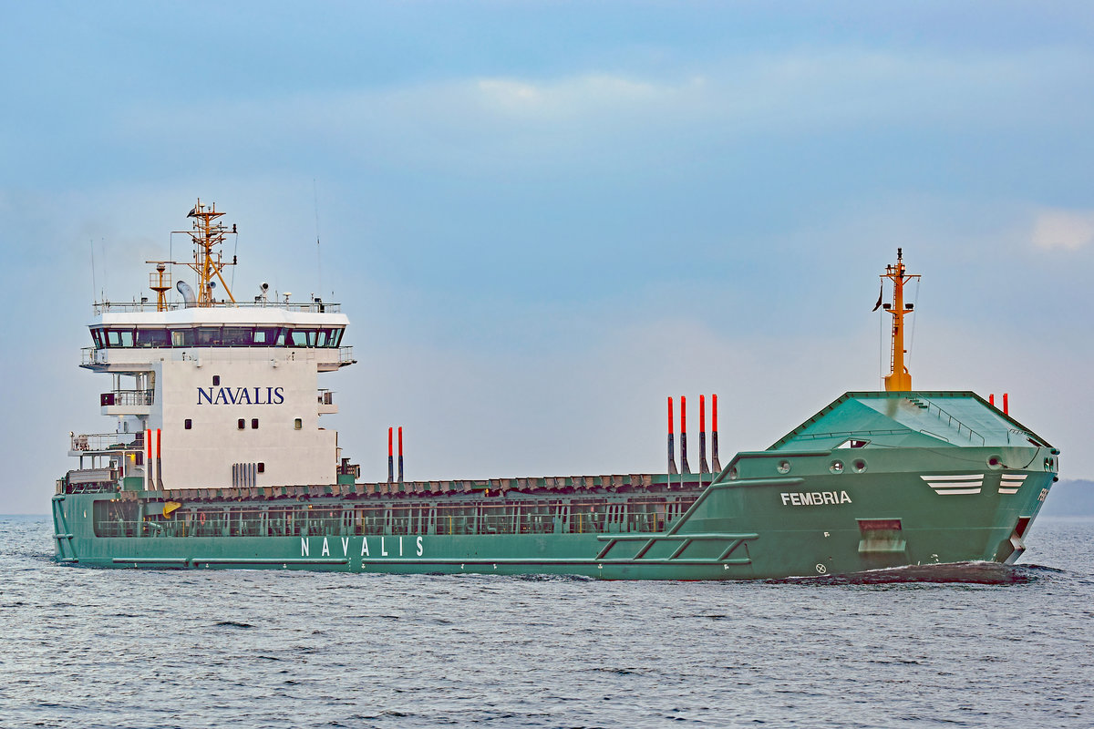 FEMBRIA (IMO: 9350771, MMSI: 235012220) am Nachmittag des 25.11.2018 in der Ostsee vor Lübeck-Travemünde 