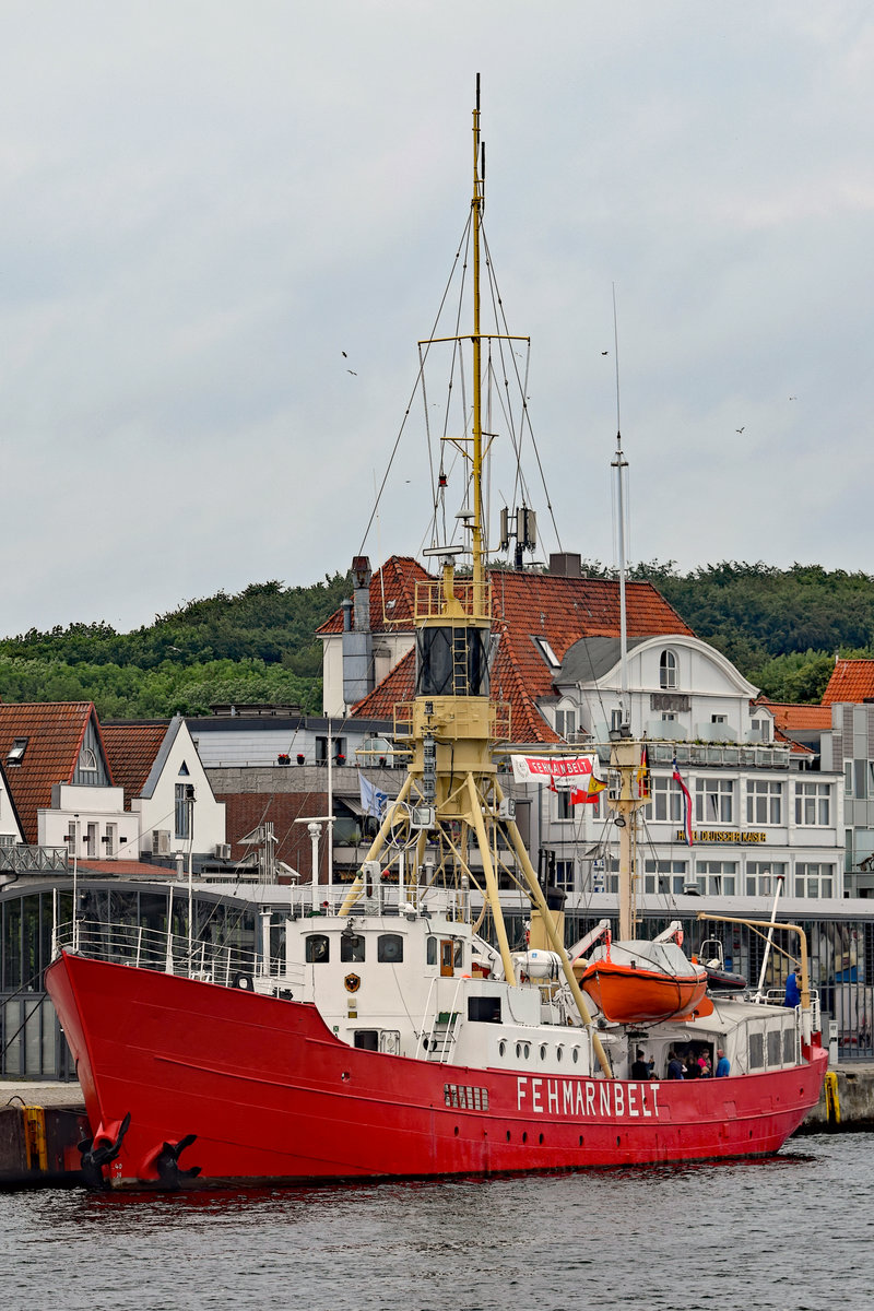 Feuerschiff FEHMARNBELT am 06.07.2019 im Hafen von Lübeck-Travemünde