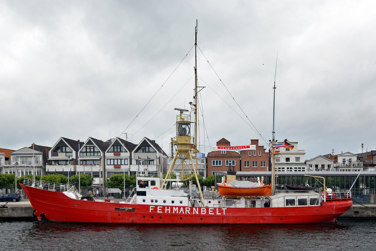 Feuerschiff FEHMARNBELT am 06.07.2019 im Hafen von Lübeck-Travemünde