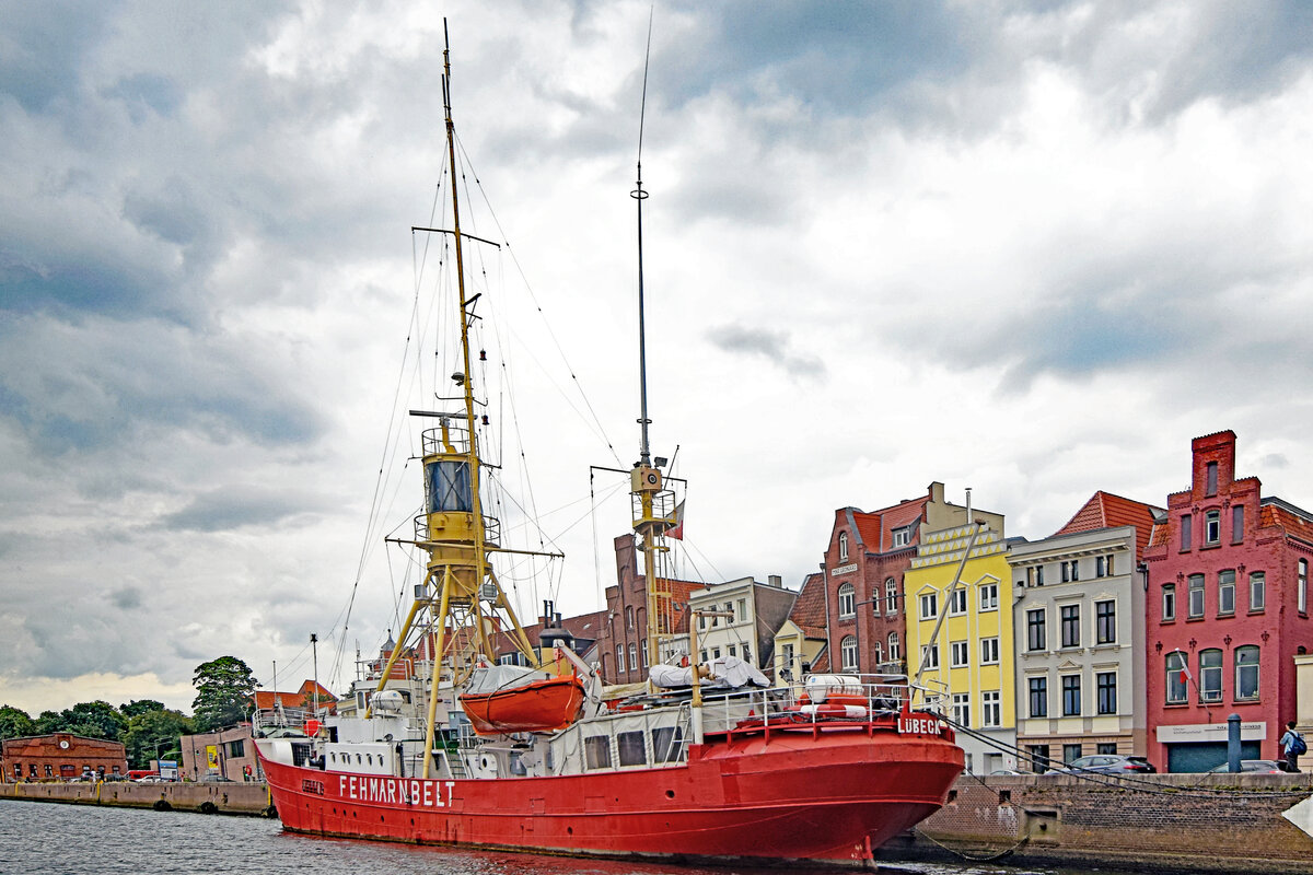 Feuerschiff FEHMARNBELT am 14.08.2021 im Hansahafen Lübeck