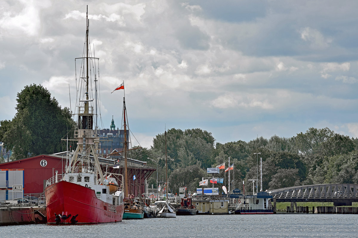 Feuerschiff FEHMARNBELT im Hafen von Lübeck. Aufnahme vom 27.08.2017