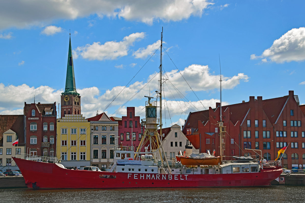 Feuerschiff FEHMARNBELT im Lübecker Hafen. Aufnahme vom 17.06.2017